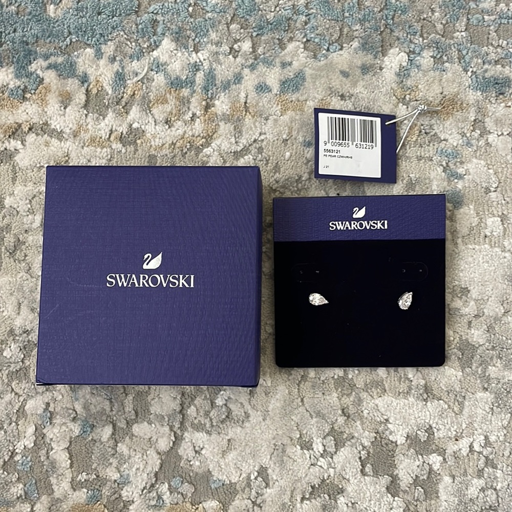 New in box Swarovski Pear Earrings item # 5563121